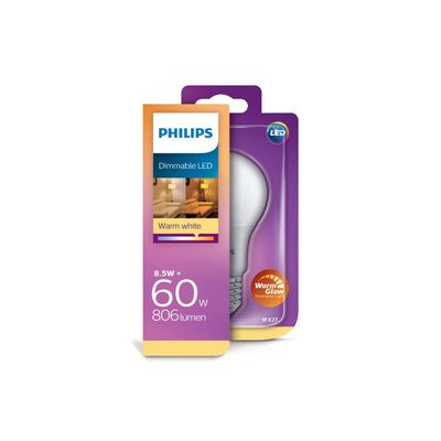 Philips LED warmglow standaard 60W E27 mat